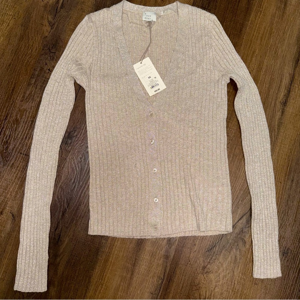 NWT Target A New Day Shimmer Cardigan